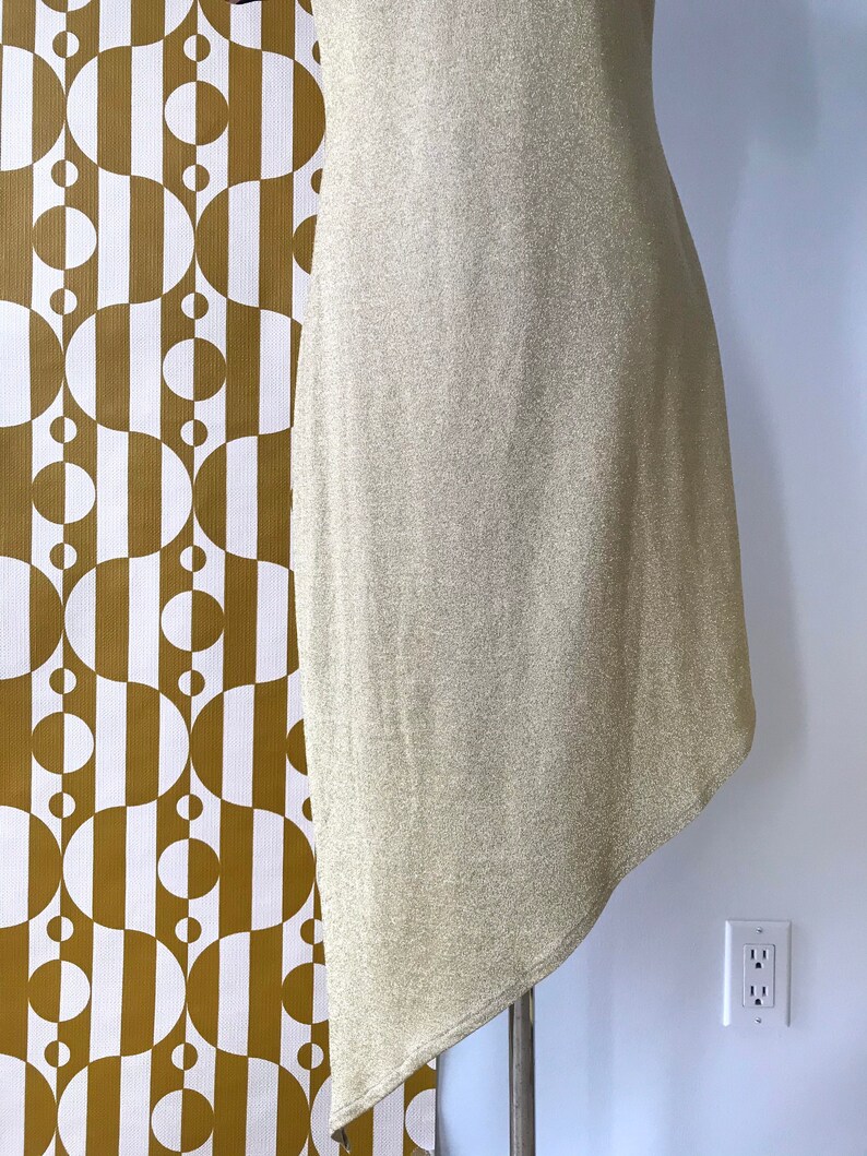 Vintage Strappy Gold Asymmetrical Dress