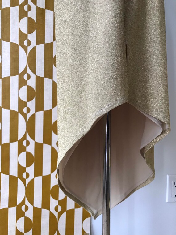 Vintage Strappy Gold Asymmetrical Dress