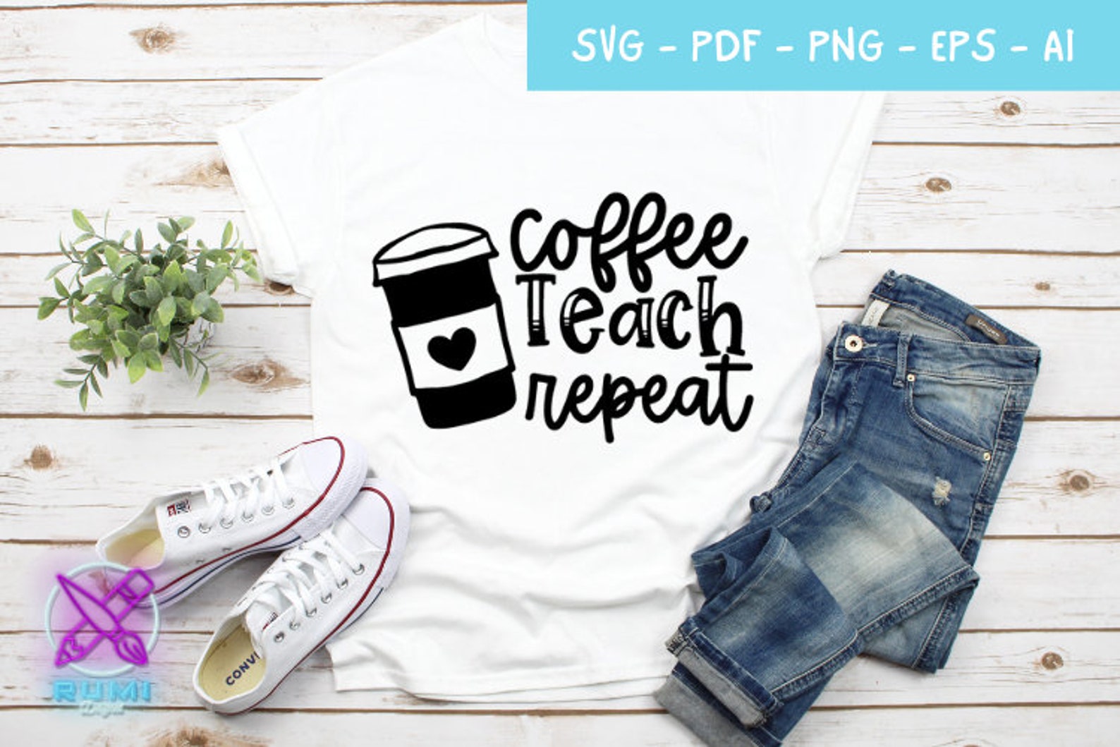 Download Coffee Teach Repeat svg Coffee Teacher svg Teacher Coffee ...