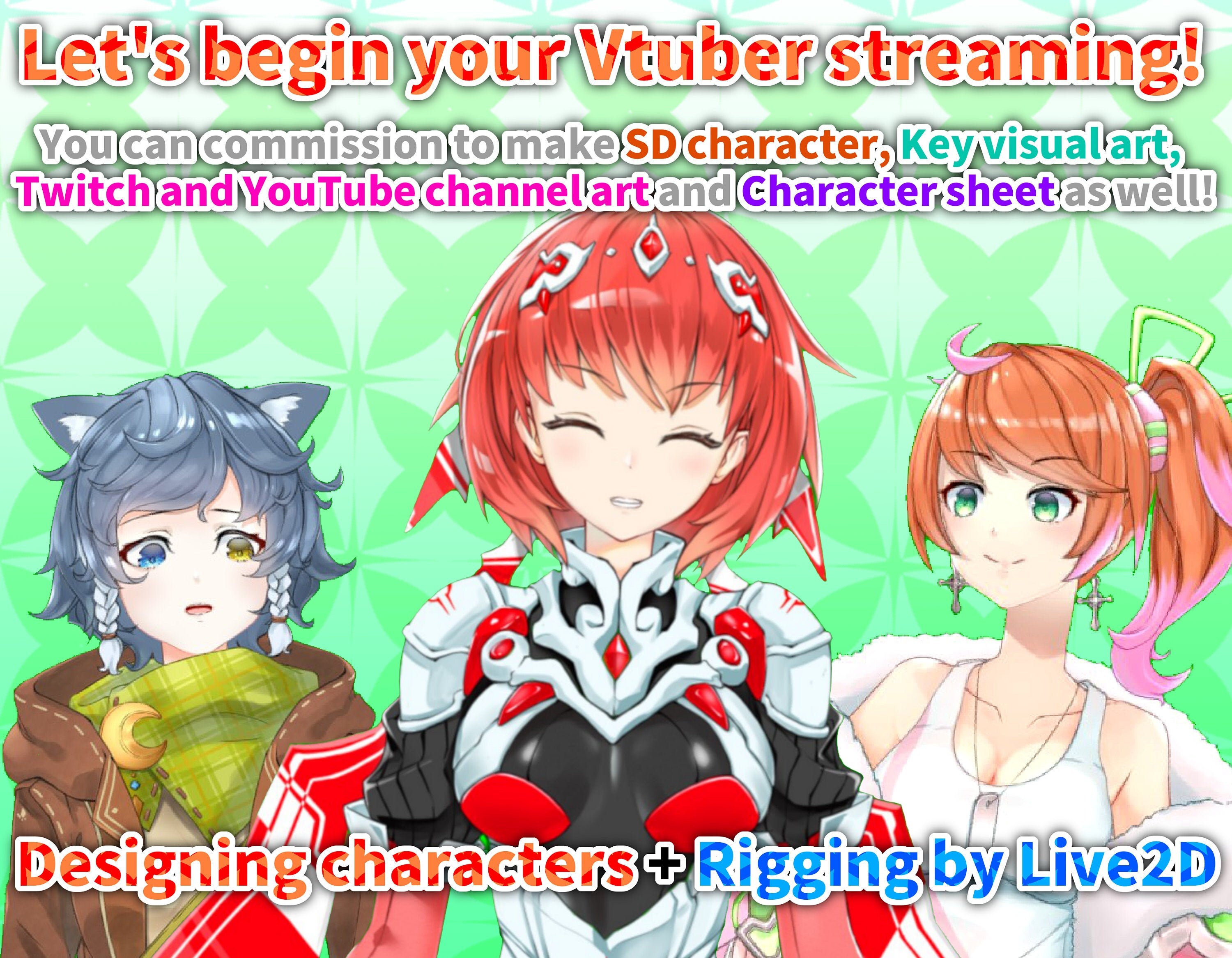 Jp High Quality Vtuber Commission Jp Pro Creator Design And Etsy