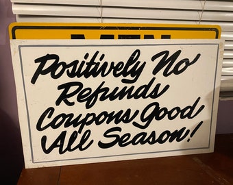 Metal store front sign