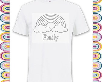 Ausmalhemden Regenbogen Shirts DIY Shirts Personalisiert