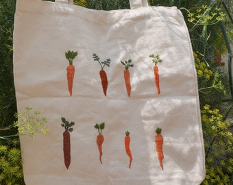 farmers market carrot tote