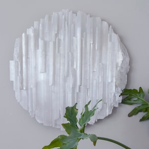 Selenite Wall Hanging - Super Moon (Large)