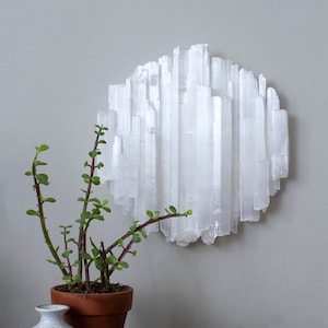 Selenite Wall Hanging - Full Moon