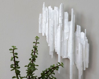 Selenite Wall Hanging (Organic Shape. Each Shape is Similar but Unique)