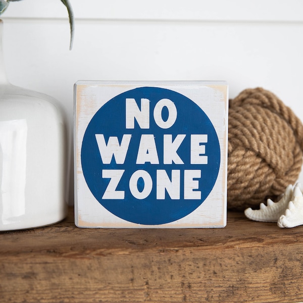 No Wake Zone Coastal Nursery Wall Wood Sign, Baby Boy or Girl Nursery, Custom, Kids Bedroom Decor, Baby Shower Gift, Beach Baby, nautical