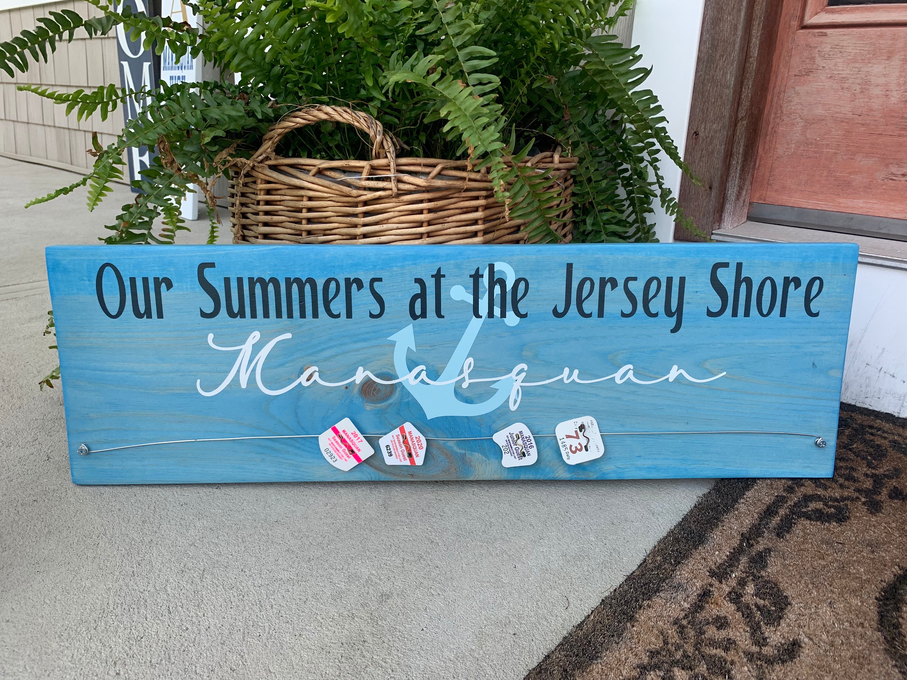 Beach Badge Display, beach badge holder, beach badge, NJ beach badge