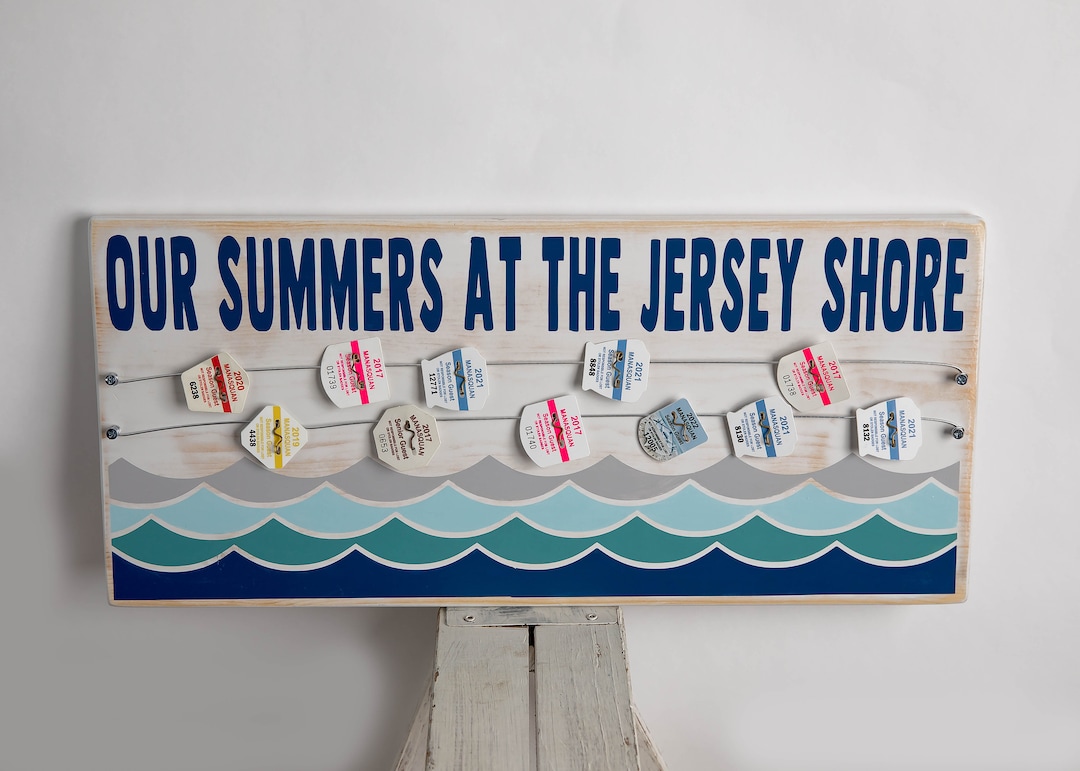 New Jersey. Beach Badge, Beach Badge Display, Beach Badge Holder, Beach