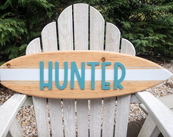 Custom Surfboard Name Sign, Coastal Nursery Decor