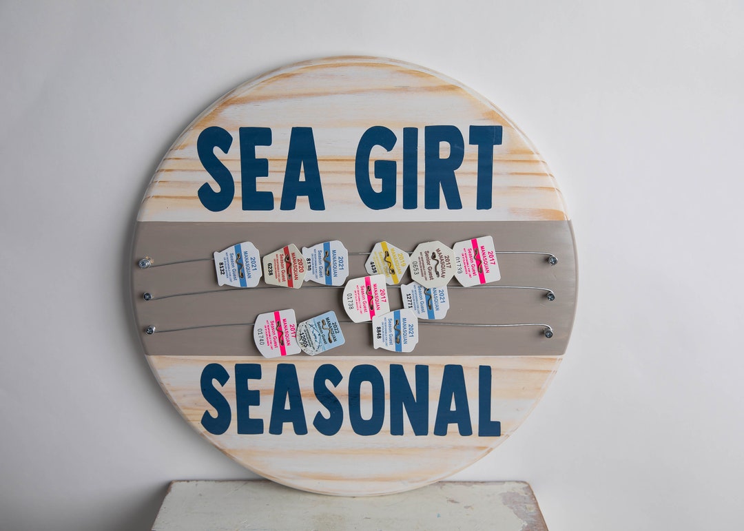 Custom Beach Badge Sign, Beach Badge Display, Beach Badge Holder, New