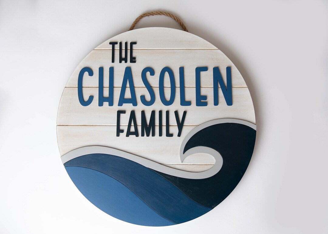 Family Name Sign Wall Art Last Name Sign Beach House Sign Shiplap