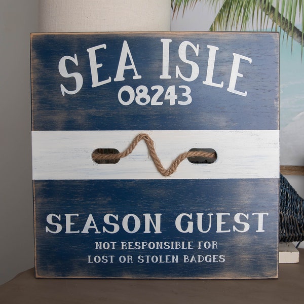 Beach Badge Sign, Custom beach badge sign, Season Beach Badge NJ, Jersey Shore, Down the Shore, NJ art