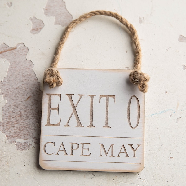 Exit 0 - CAPE MAY, what exit sign, New Jersey, Jersey Shore, New Jersey Gift