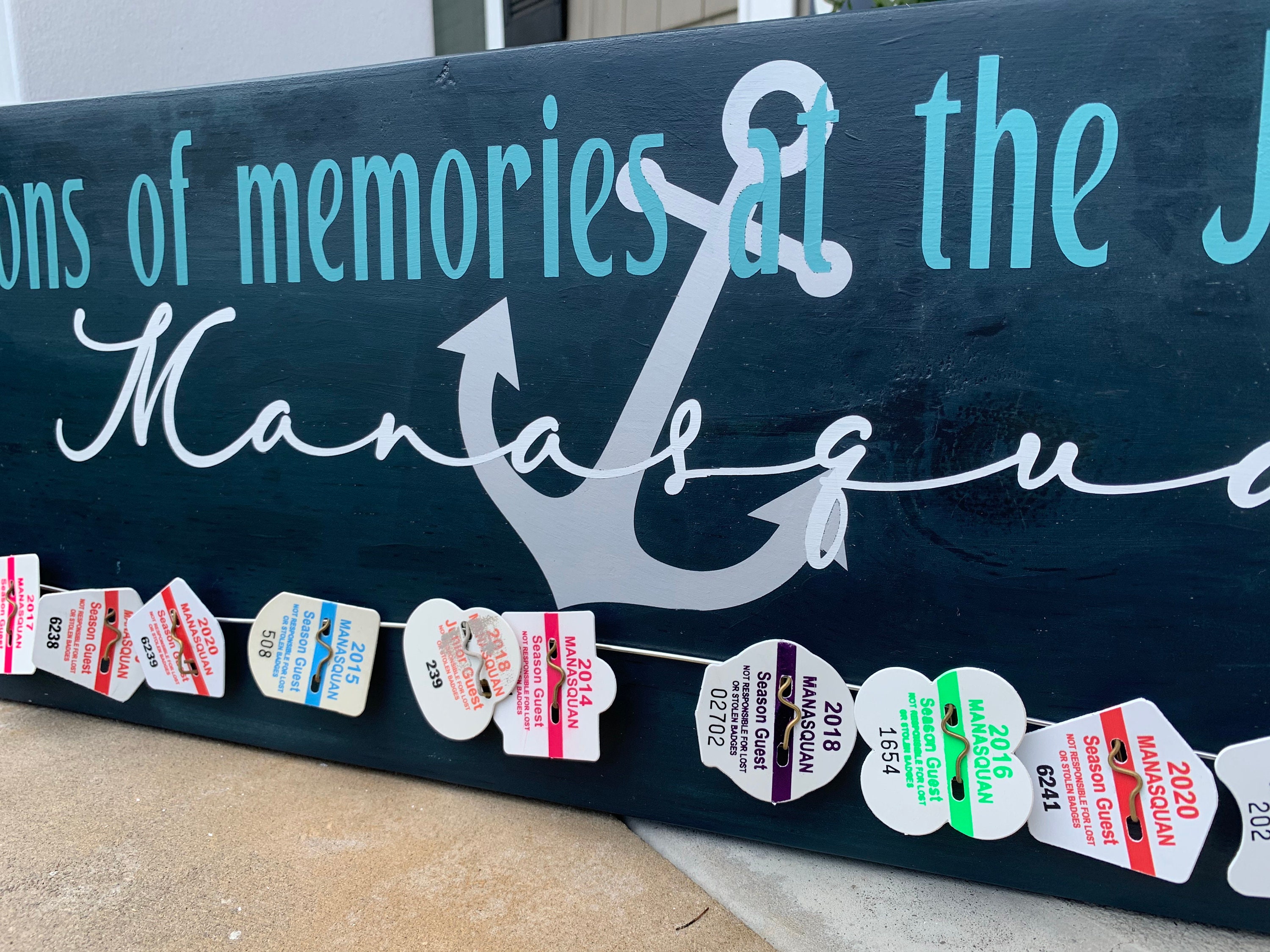 Beach Badge Display, beach badge holder, beach badge, NJ beach badge