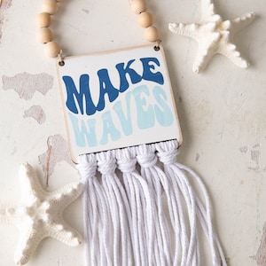 Make Waves Nursery Sign, Surf Theme Nursery, Nautical Nursery Theme, Newborn Gift, Baby Gift, Beach Baby, Little Surfer