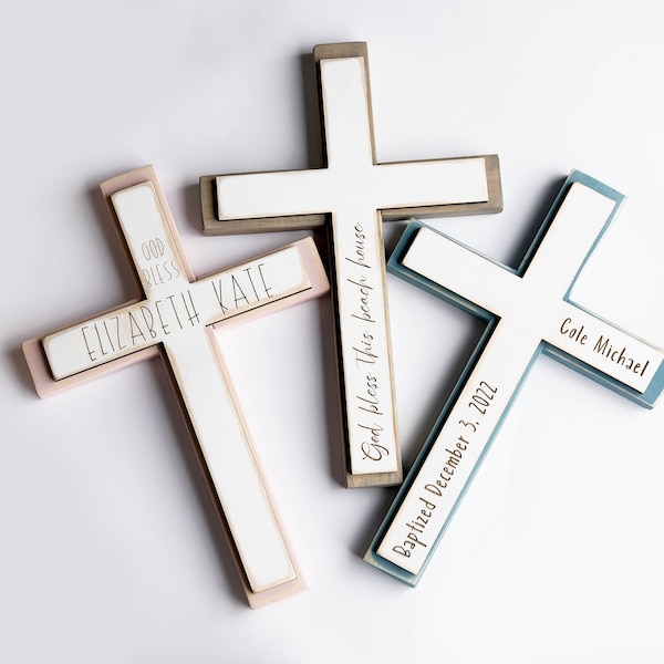 Wooden Wall Cross Etsy