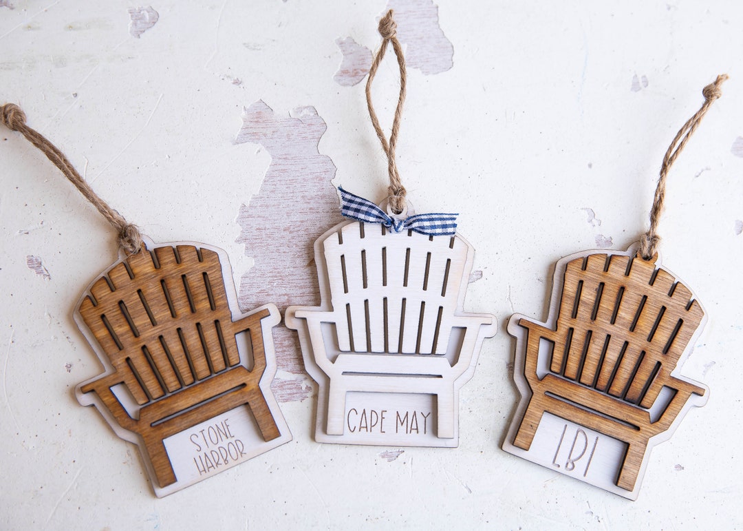 Adirondack Chair Ornament, Custom Ornament, Beach Chair Ornament