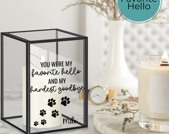 Personalized Hurricane Vase | Pet Memorial Gift Lantern | Always in Your Heart | Custom Lantern| In Memory | Dog Pet Loss | Bereavement