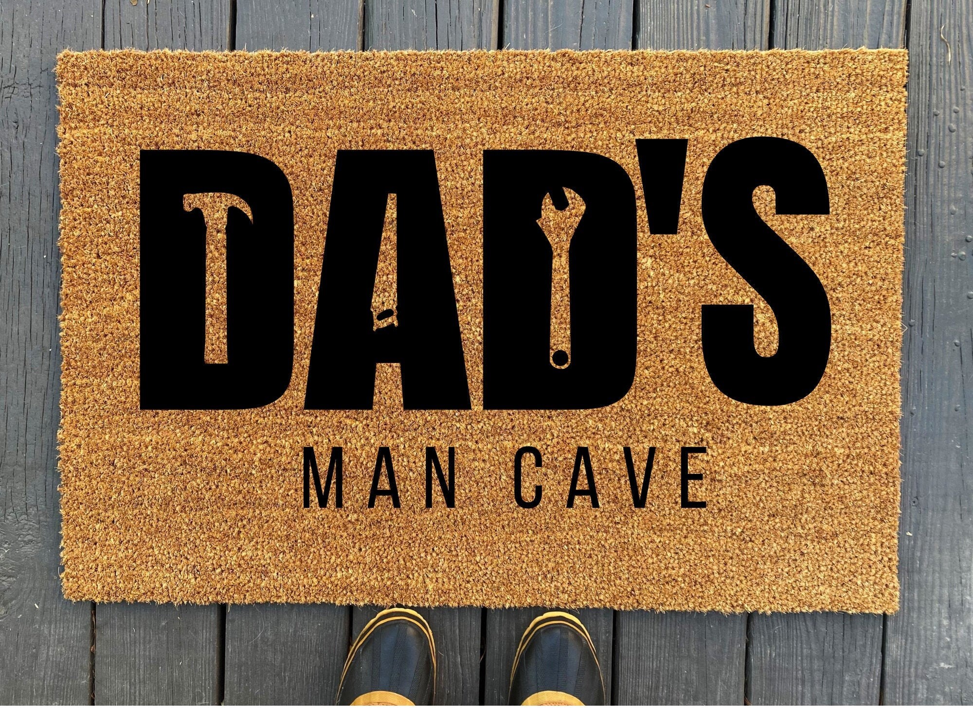 Dad's Garage Doormat Man Cave Doormat Father's Days Etsy UK