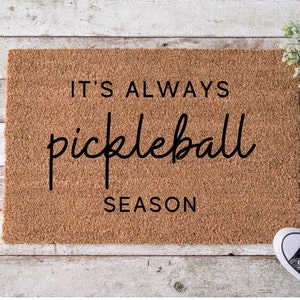 Pickleball Season Doormat | Pickleball Doormat | Gift for Pickleball Player | Top Seller | Front Doormat, Personalized Gift, Fun Decor