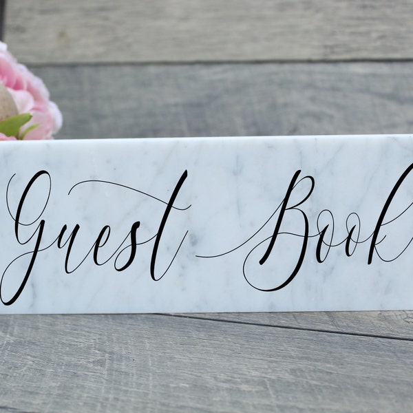 Custom Marble Wedding Signs, Guest Book, Favor Sign, Wedding Seating Sign