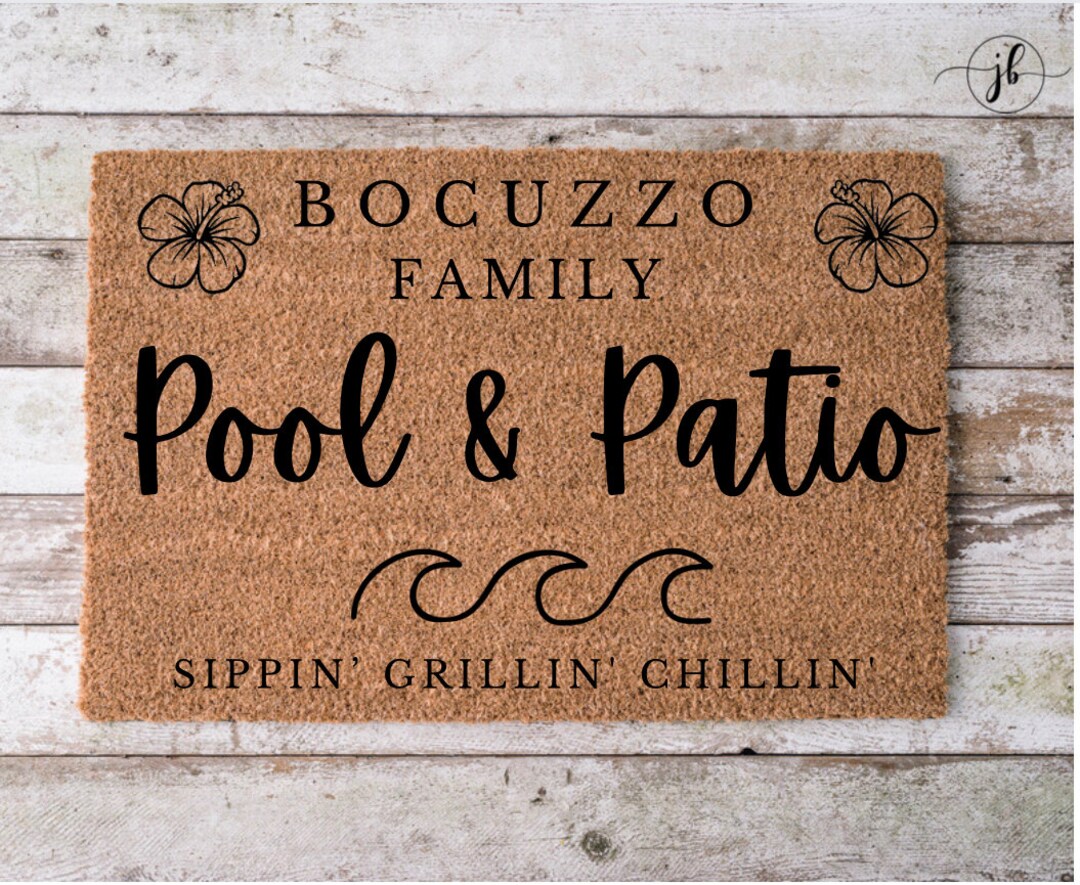 Custom Pool & Patio Doormat Summer Doormat Pool House Mat