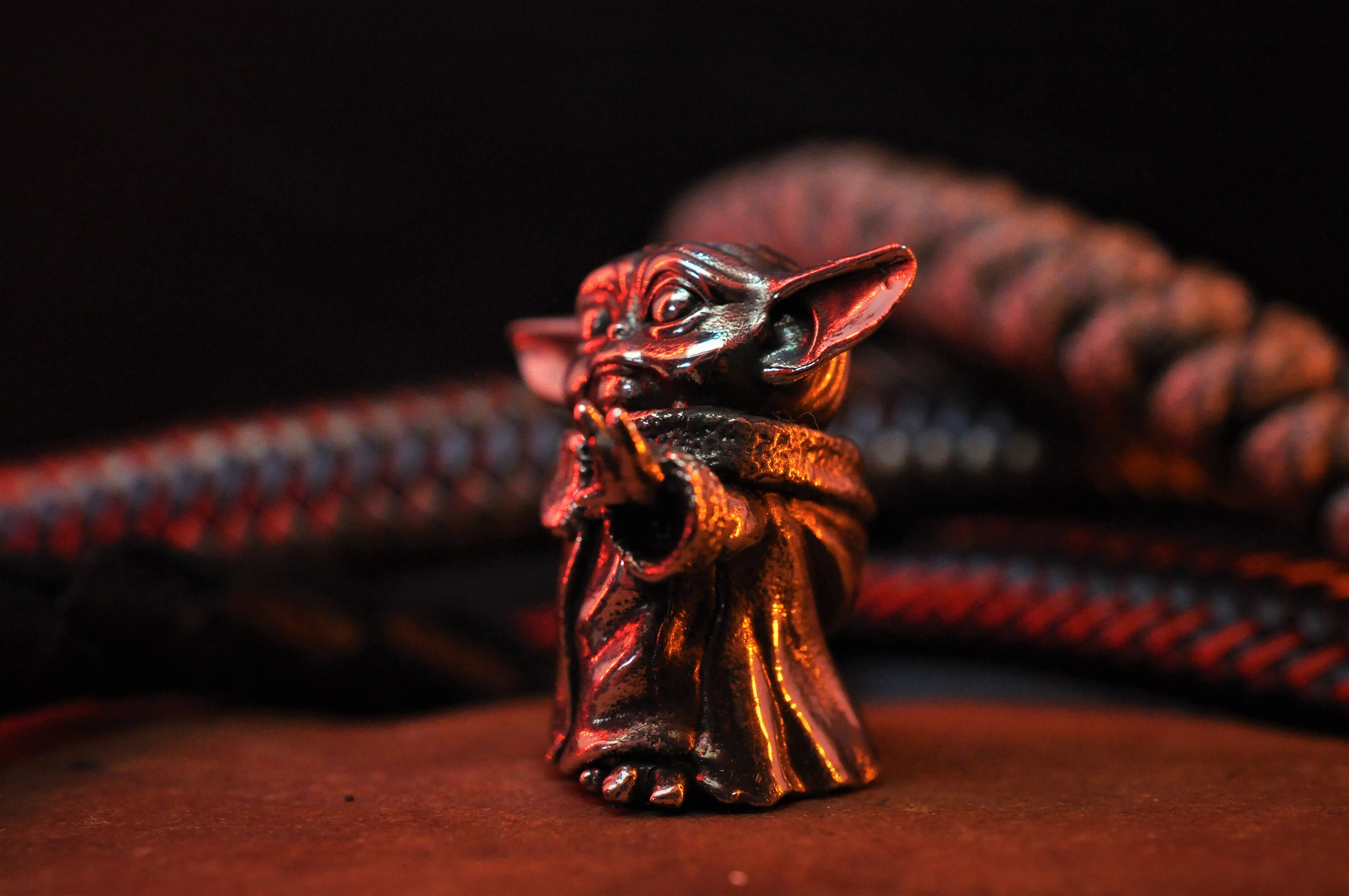Paracord Baby Yoda Knife Lanyard Mandalorian Bead EDC Bronze Etsy