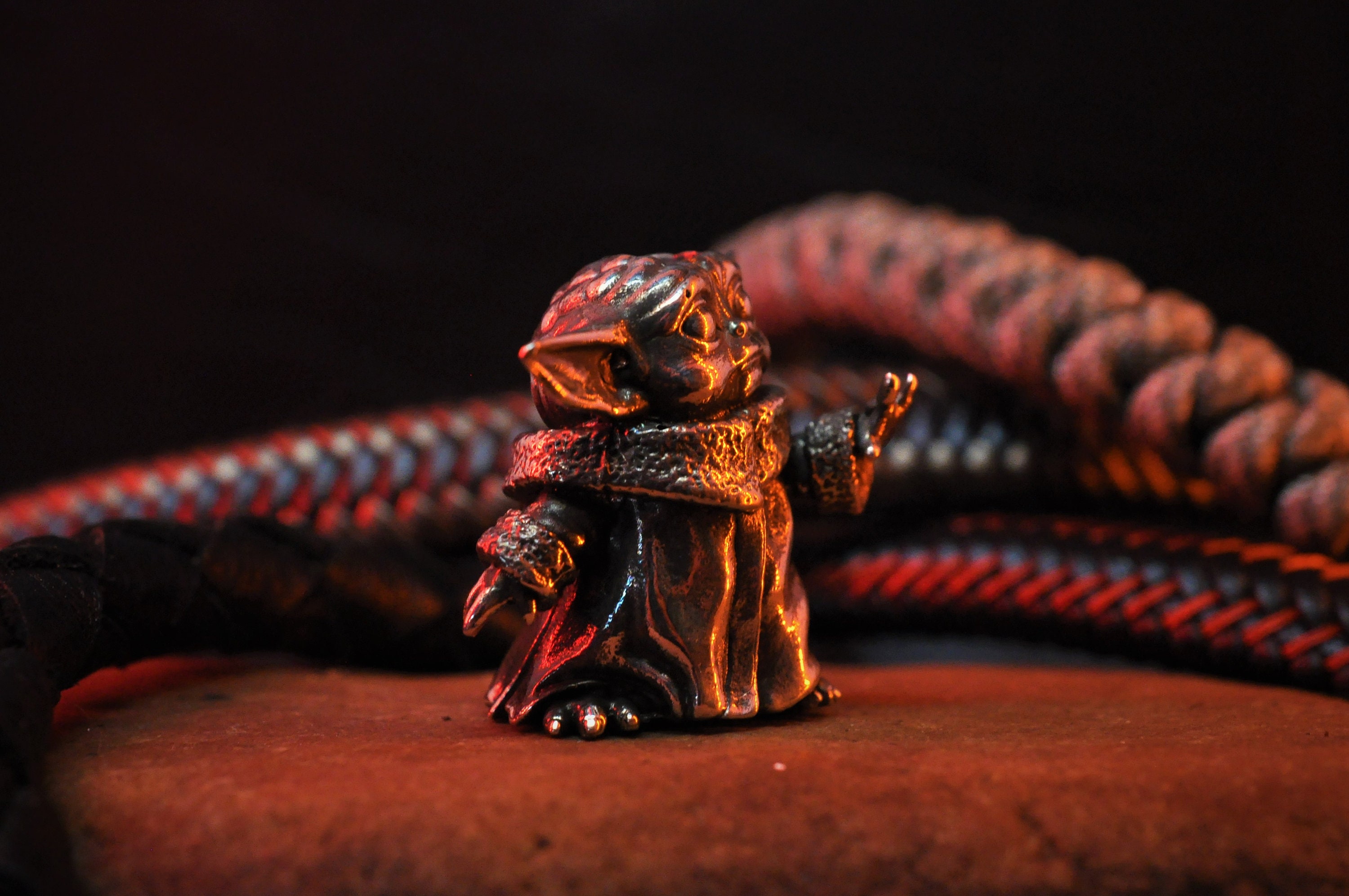 Paracord Baby Yoda Knife Lanyard Mandalorian Bead EDC Bronze Etsy