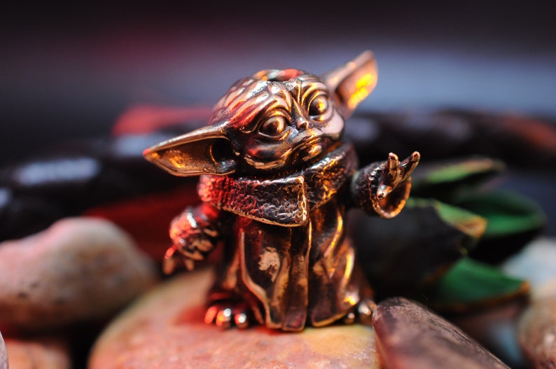 Paracord Bead Baby Yoda Knife Lanyard Mandalorian EDC Bronze Etsy