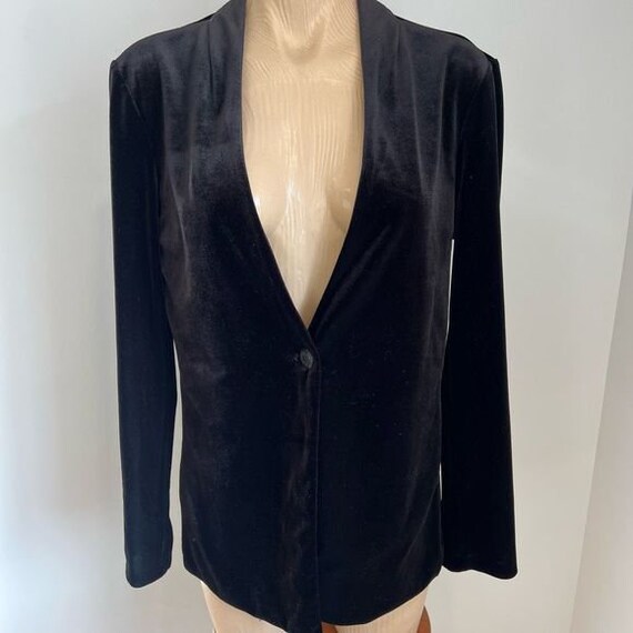 Vintage H by Halston Women’s Medium Black Velvet … - image 4