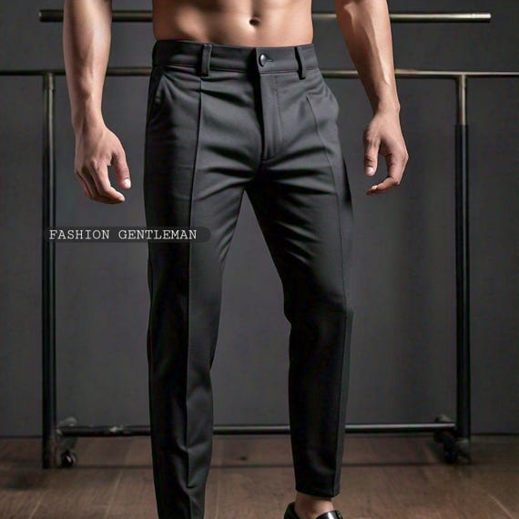 Men's Slim Fit Black Dress Pants: Wedding, Party Trousers - Etsy Men's Slim Fit Black Dress Pants: Wedding, Party Trousers - Etsy