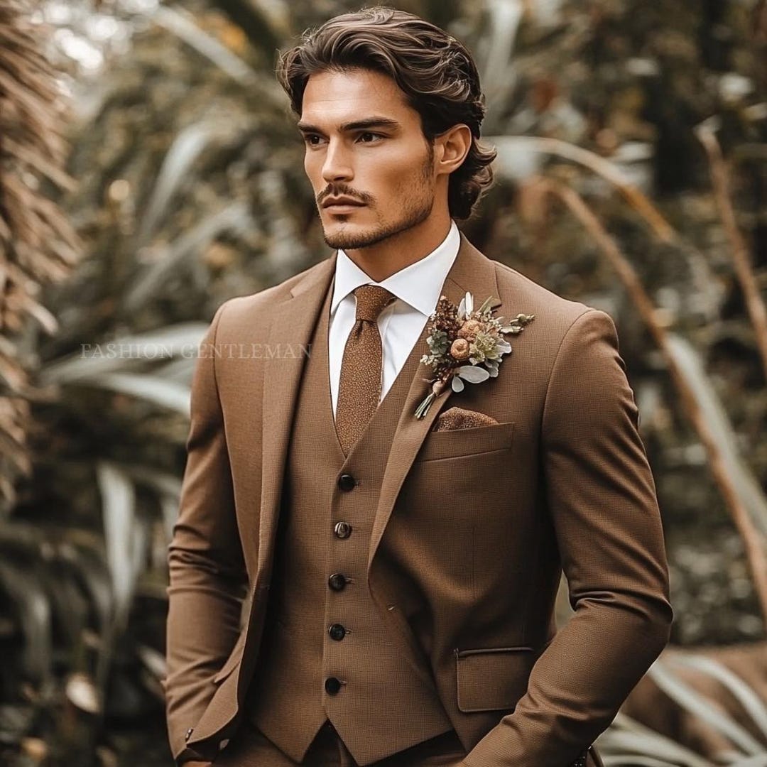 Brown Wedding Suit