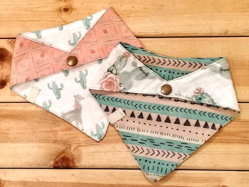 Baby Boy and Baby Girl Bandana Bib and Burp Cloth Gift Set