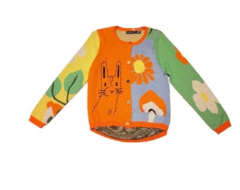 colorful animated girl sweater