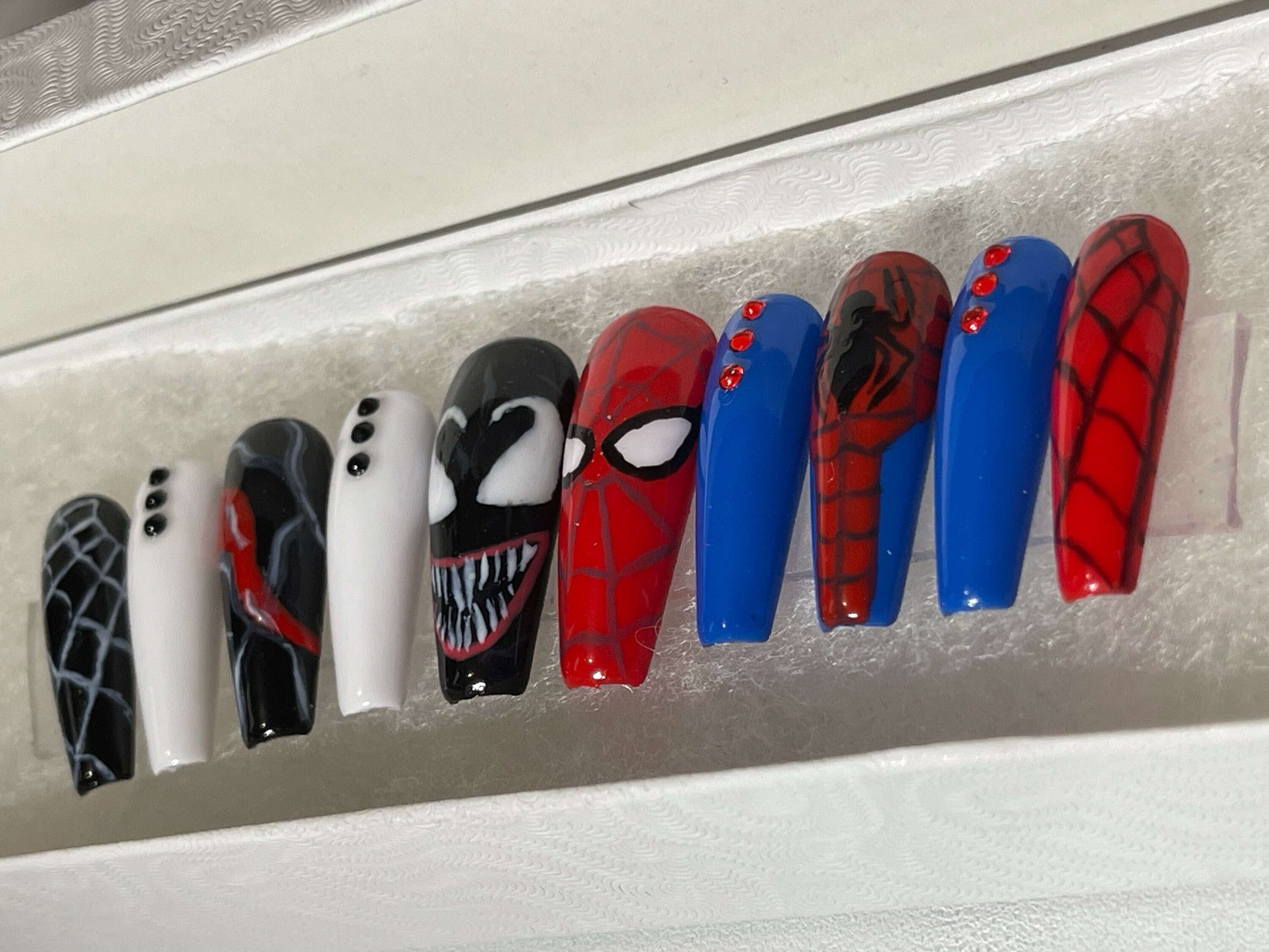 Spiderman Nail Art by PinkPixieDF