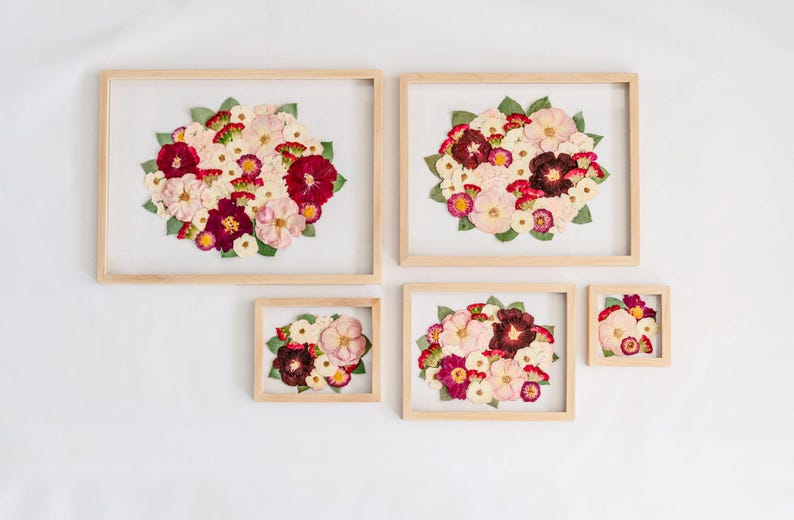 Wedding Bouquet Preservation Frame | Round Design Style | Pressed Flowers, Bridal Keepsake, Memorial Piece, Custom Floral Art image 14
