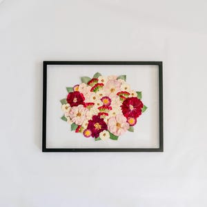 Wedding Bouquet Preservation Frame | Round Design Style | Pressed Flowers, Bridal Keepsake, Memorial Piece, Custom Floral Art image 5