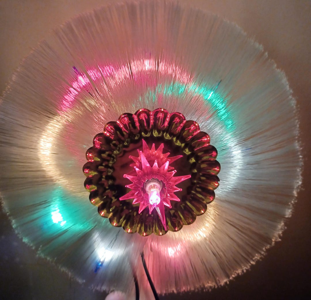 Vintage Fiber Optic Tree Topper in Original Box With New Old Stock ...