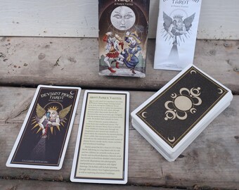 Vintage deviant moon tarot card 78 card deck 2008 first addition free shipping prepaid tariff