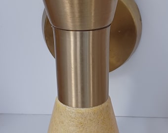 Midcentury modern fiberglass sconce lamp double sconce midcentury lighting gold prepaid tari