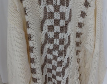 pull oversize vintage laine mélangée très bon état taille grand pull épais des années 1990 livraison gratuite tarif prépayé