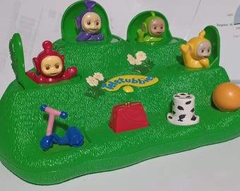 Ensemble interactif teletubbies vintage/excellent état de fonctionnement testé 1999 tarif prépayé livraison gratuite