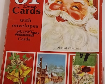 Ambassade vintage nouvelles vieilles cartes Chris/cartes non pliées non utilisées avec enveloppes/Noël kitsch/rare/livraison gratuite tarif prépayé