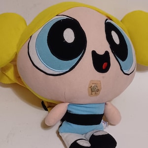 sac à dos vintage power puff/renoncule/rare/15" de haut/peluche/2000/dessin animé/memrobillia/livraison gratuite