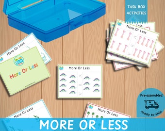 More or Less Task Box: Early Learning Math Game