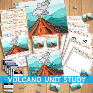 Volcano Unit Study Earth Geography Science Study Lava Structure Types Tracing Busy Book Montessori Social Studies Language Arts Planet Learn