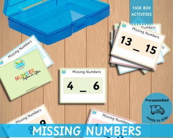 Missing Numbers Task Box: Early Learning Math Game