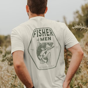 Fisher of Men Christian T-Shirt | Christian Tshirts | Christian Shirts for Men | Jesus Shirt | Fishing Shirt | Fisherman Shirt