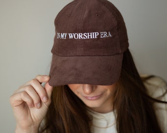 Ropa cristiana / Gorro cristiano / Gorro bordado In My Worship Era / Gorro vintage / Regalos cristianos para mujeres